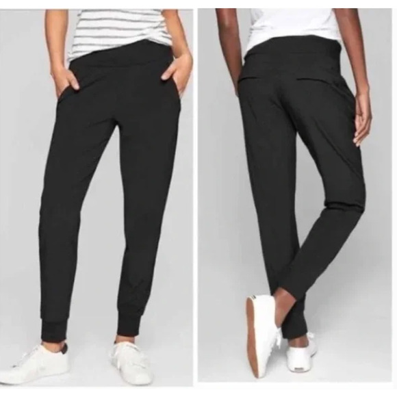 Athleta Soho Jogger Pants Black Women's 2 XS Travel Easy Capsule Walk Gym - Picture 1 of 9